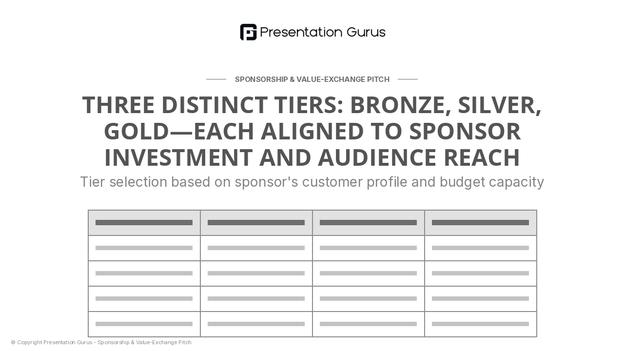 Sponsorship Tier Structure