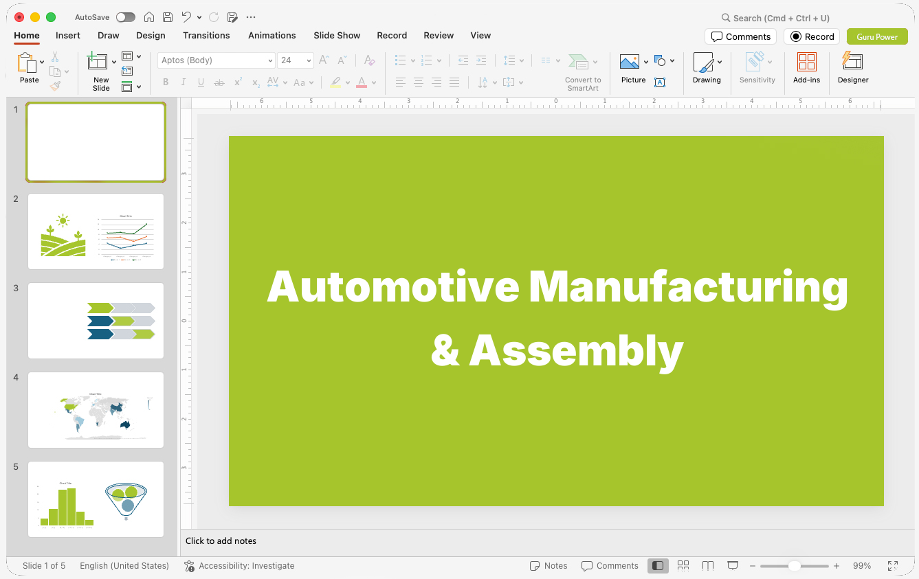 Automotive Manufacturing & Assembly Presentations