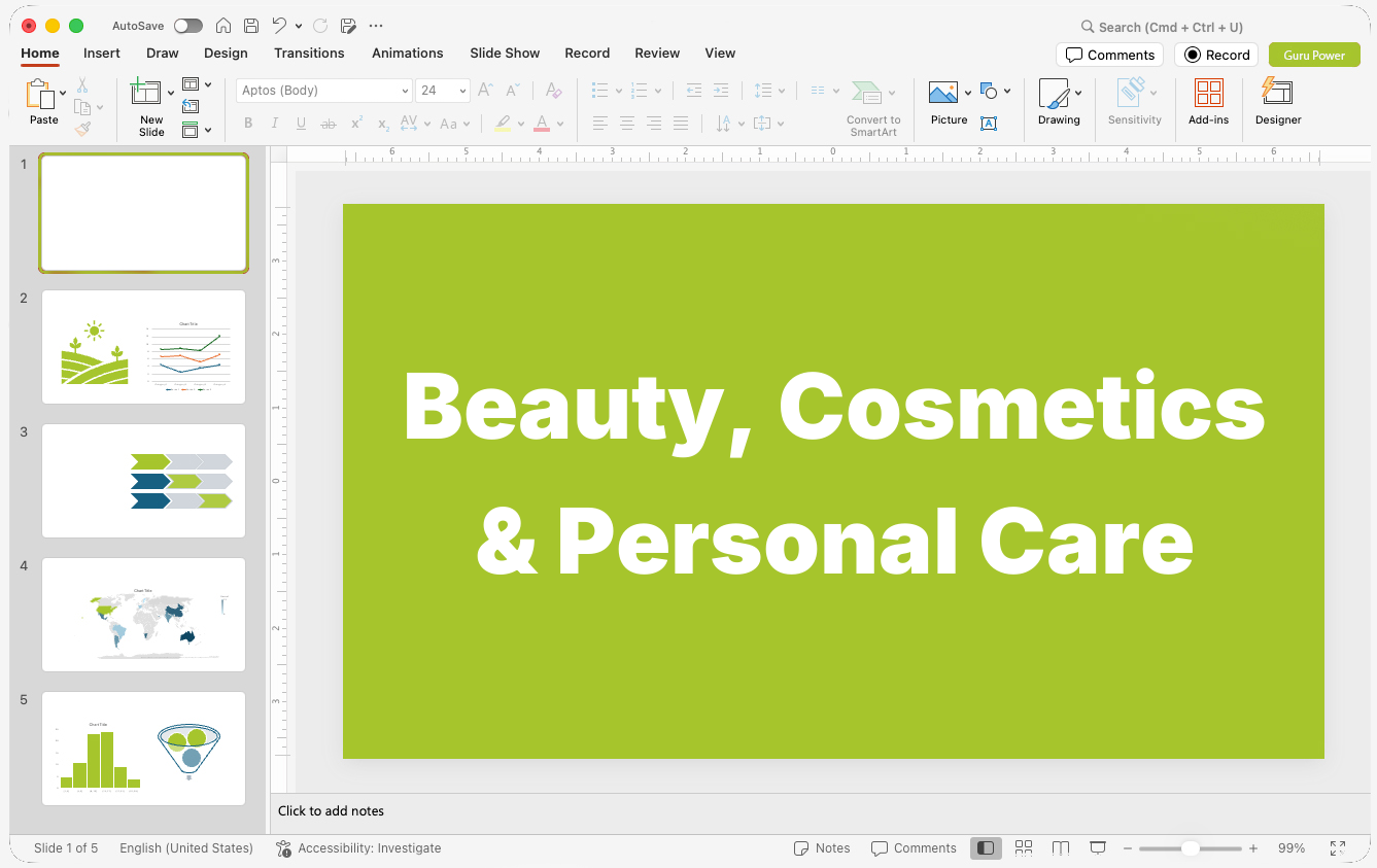 Beauty, Cosmetics & Personal Care Presentations
