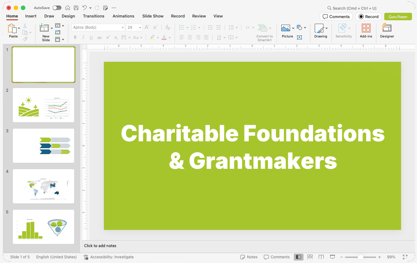 Charitable Foundations & Grantmakers Presentations