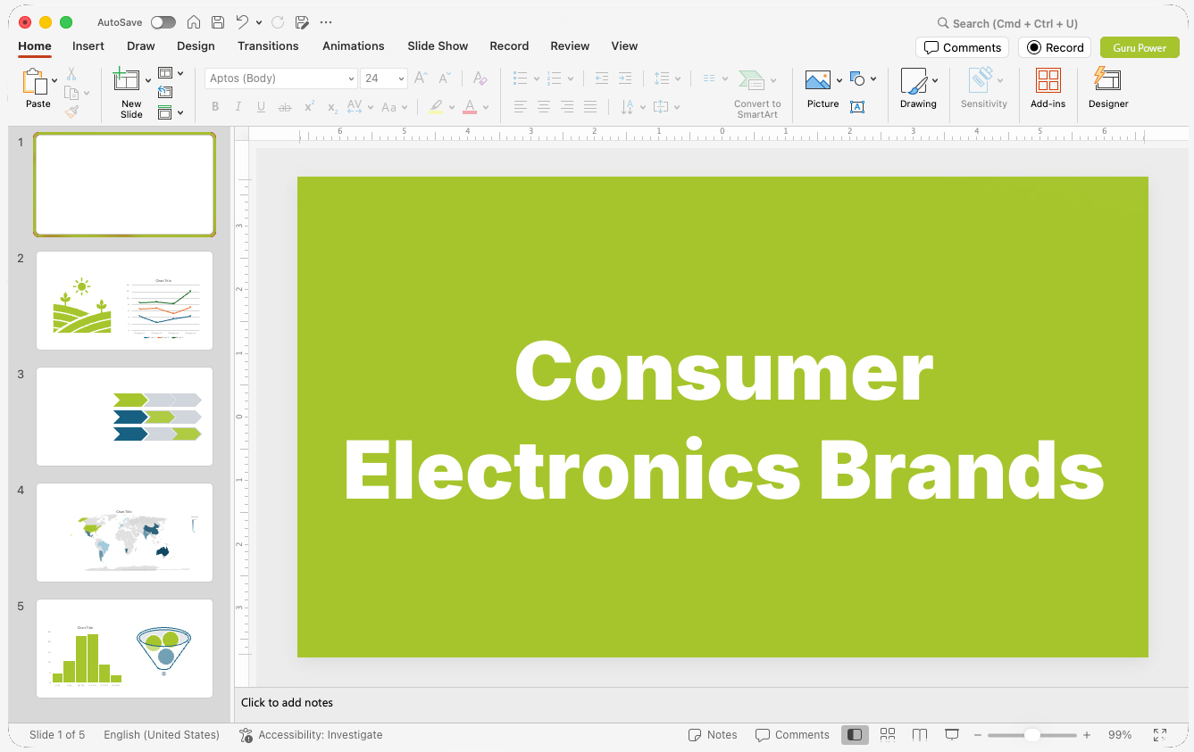 Consumer Electronics Brands Presentations
