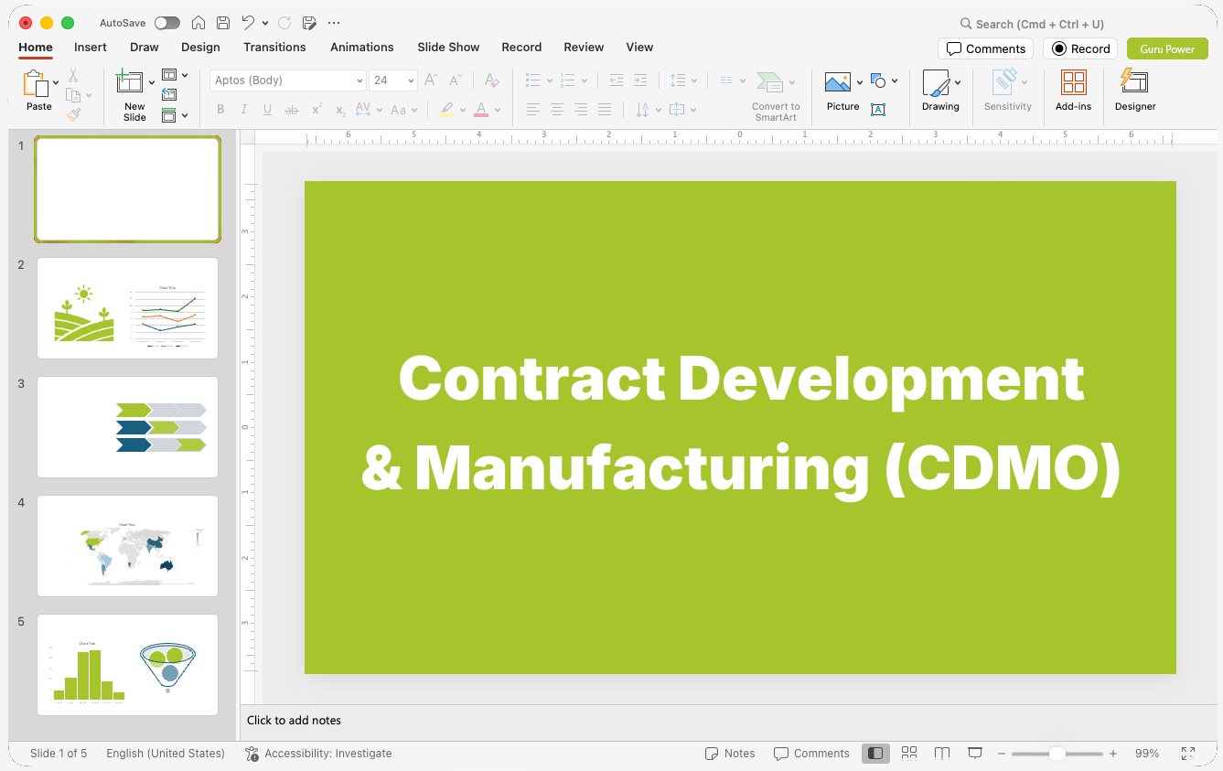 Contract Development & Manufacturing (CDMO) Presentations