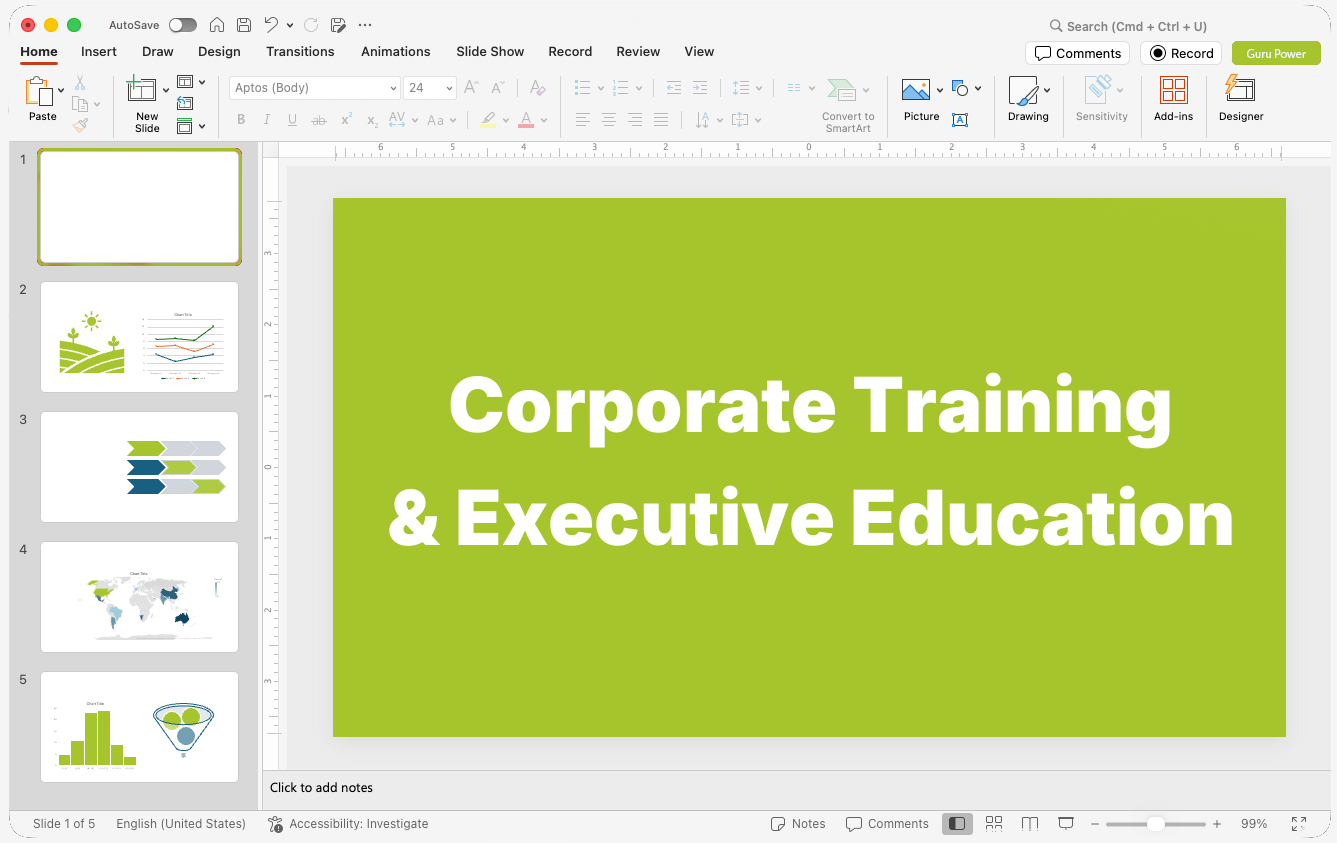 Corporate Training & Executive Education Presentations