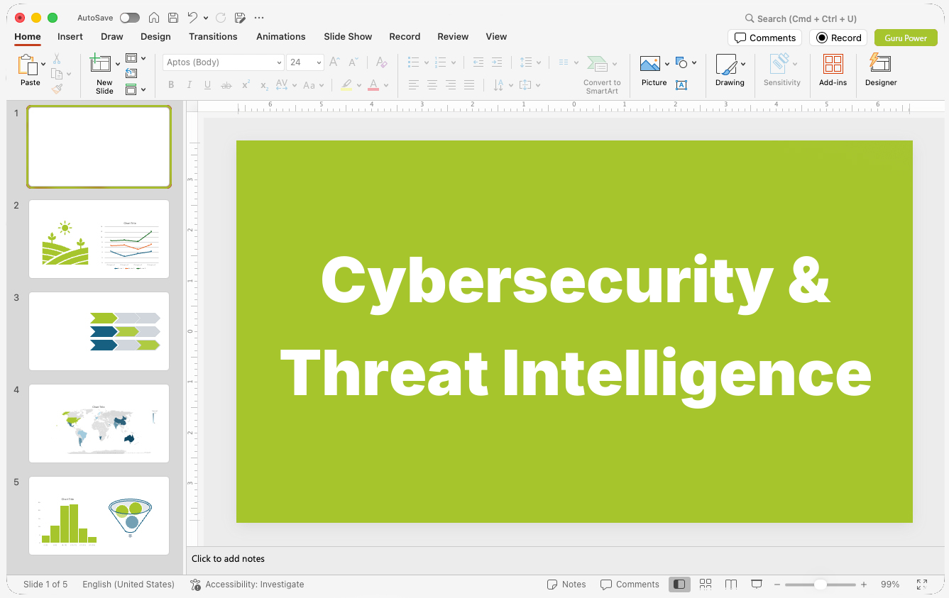 Cybersecurity & Threat Intelligence Presentations