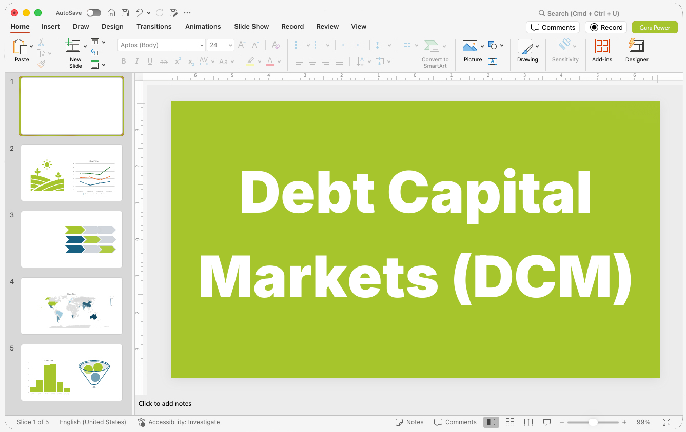 Debt Capital Markets (DCM) Presentations