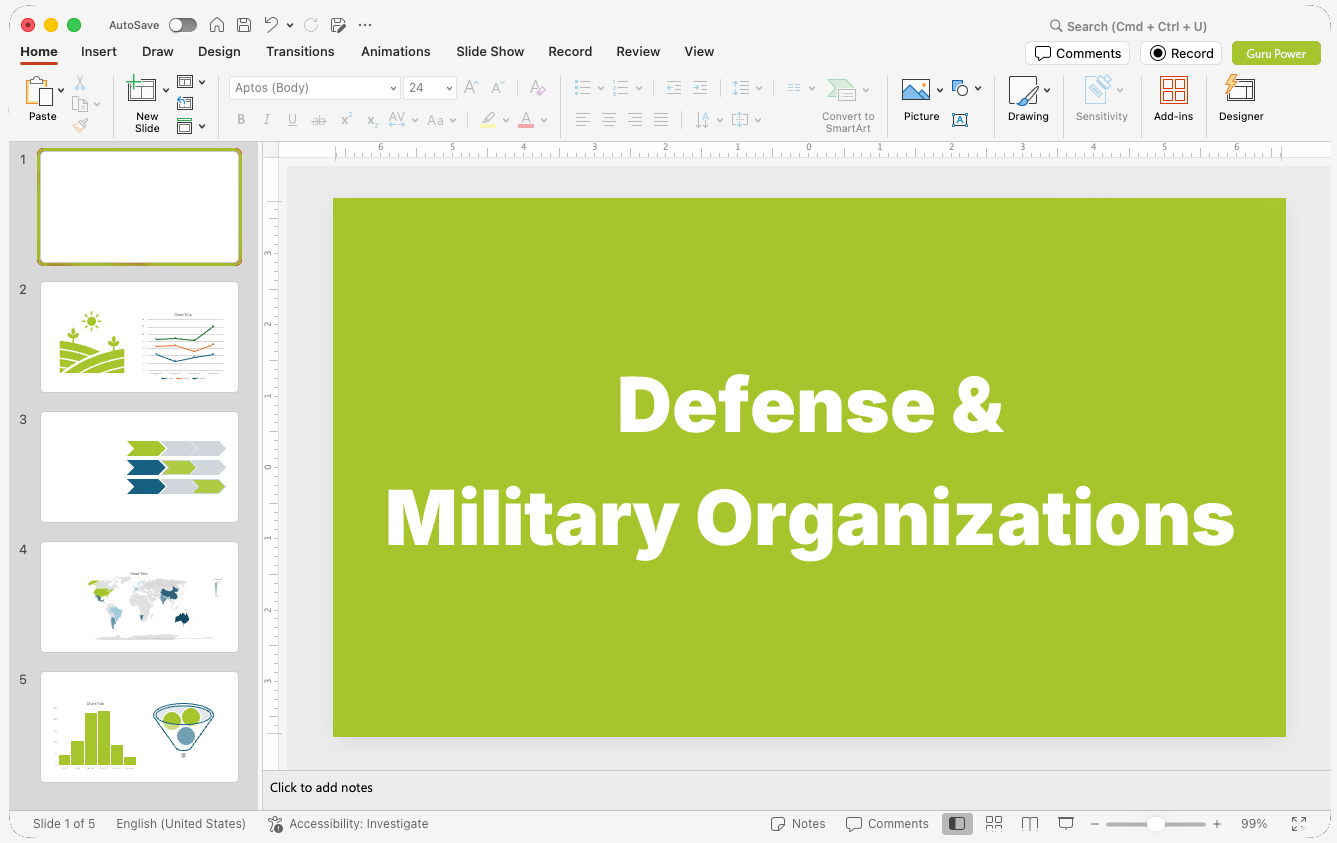 Defense & Military Organizations Presentations