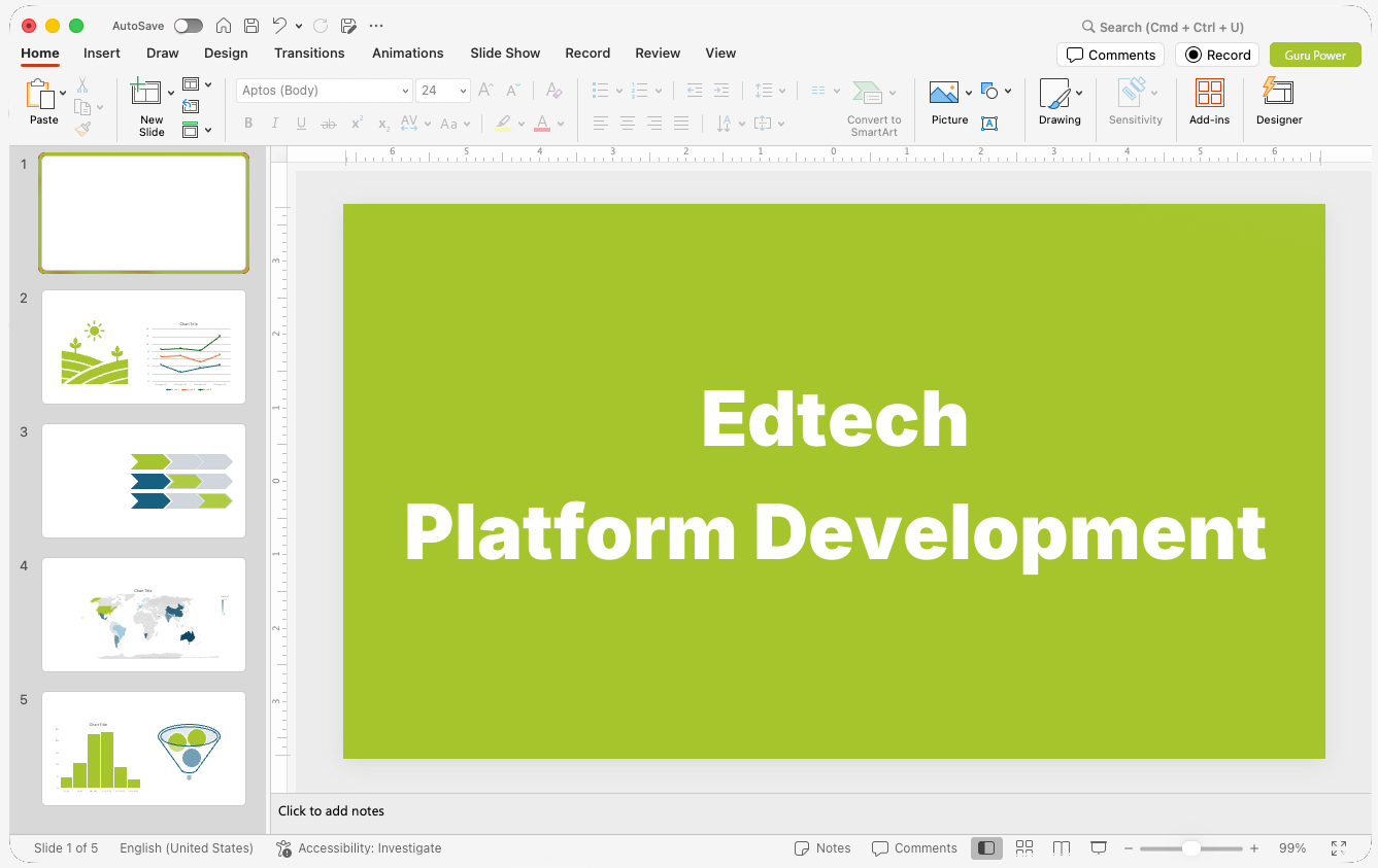 Edtech Platform Development Presentations