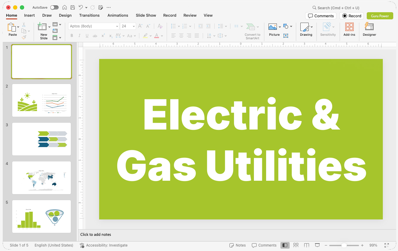 Electric & Gas Utilities Presentations