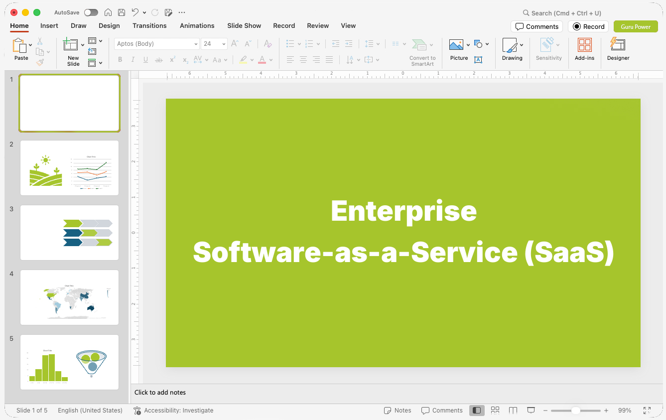Enterprise Software-as-a-Service (SaaS) Presentations