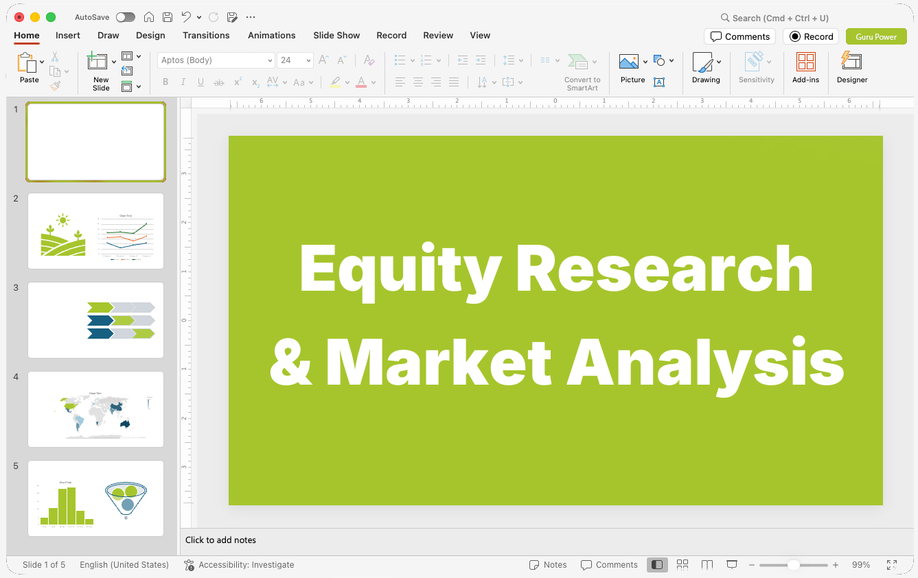 Equity Research & Market Analysis Presentations