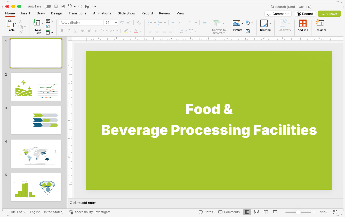 Food & Beverage Processing Facilities Presentations