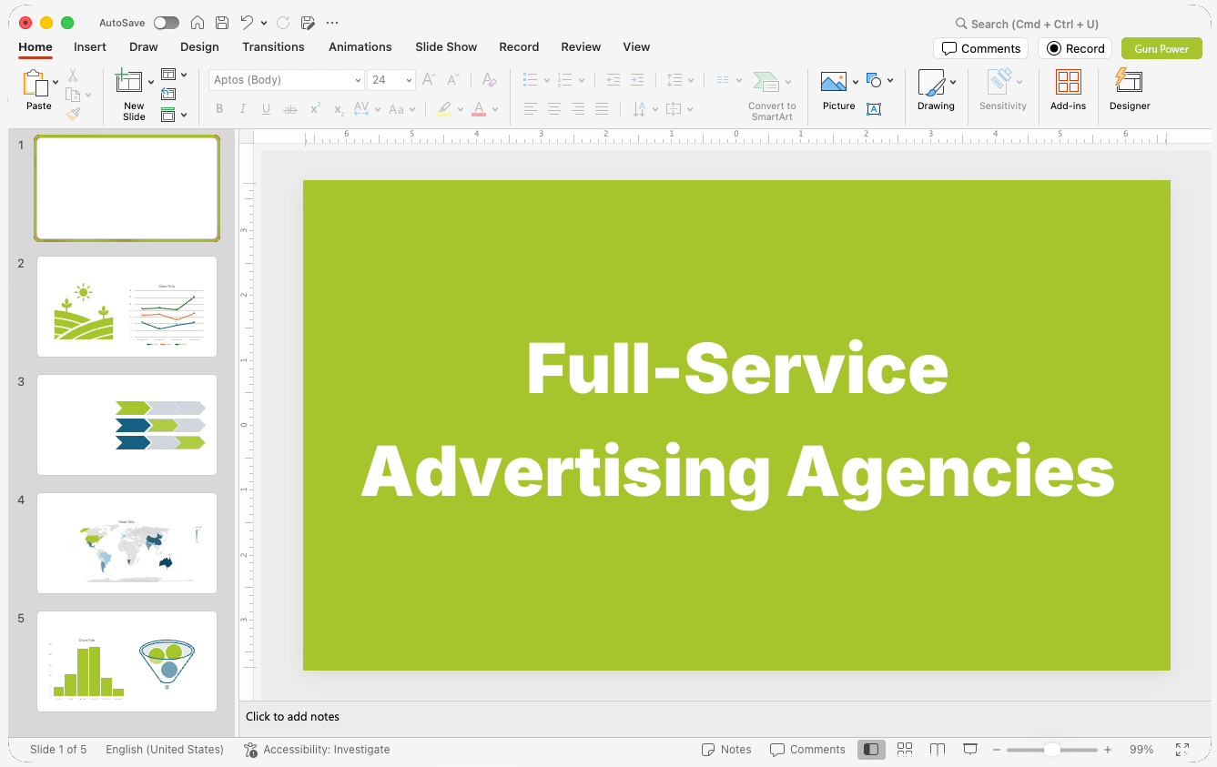 Full-Service Advertising Agencies Presentations
