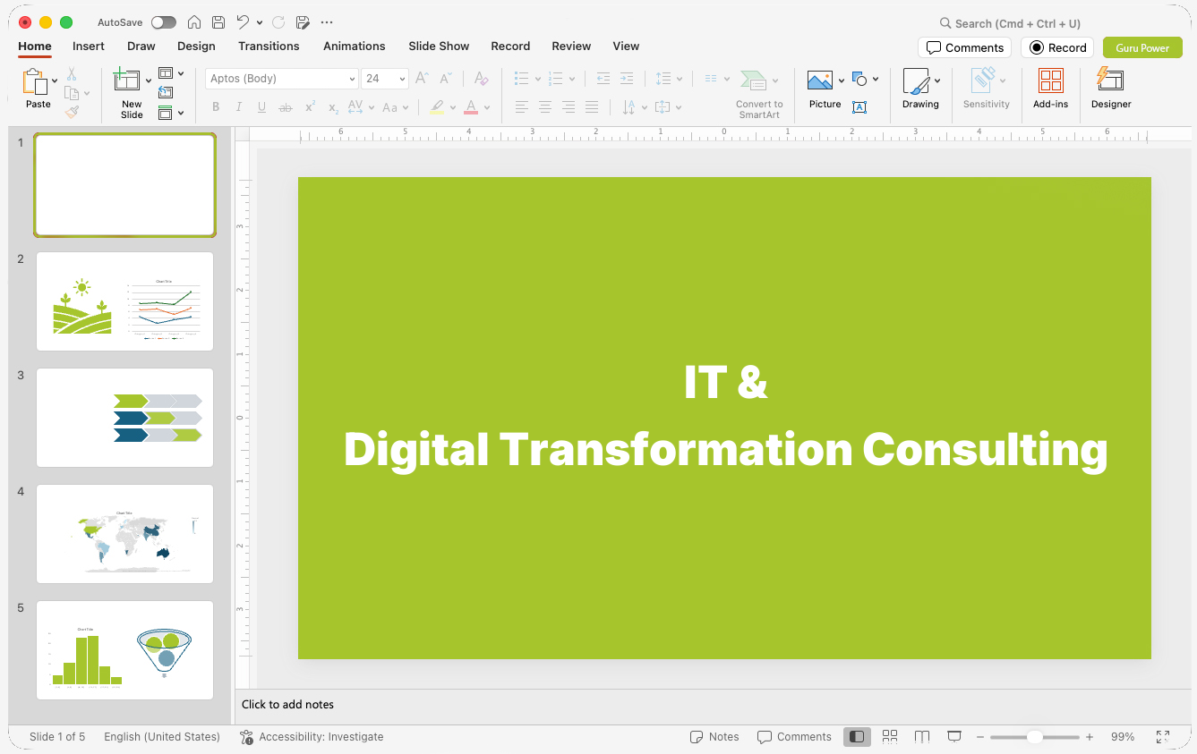 IT & Digital Transformation Consulting Presentations