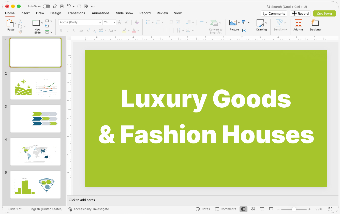 Luxury Goods & Fashion Houses Presentations