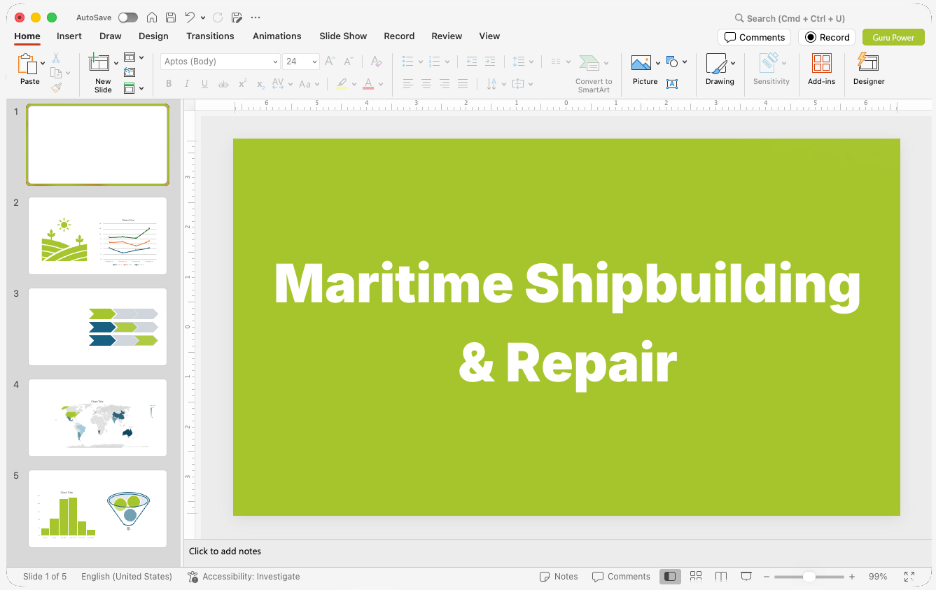 Maritime Shipbuilding & Repair Presentations