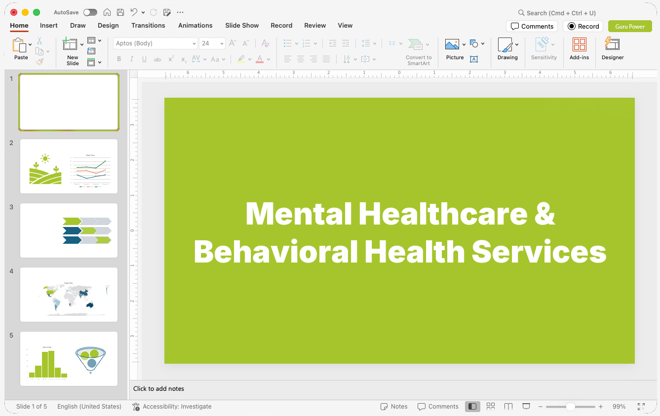 Mental Healthcare & Behavioral Health Services Presentations