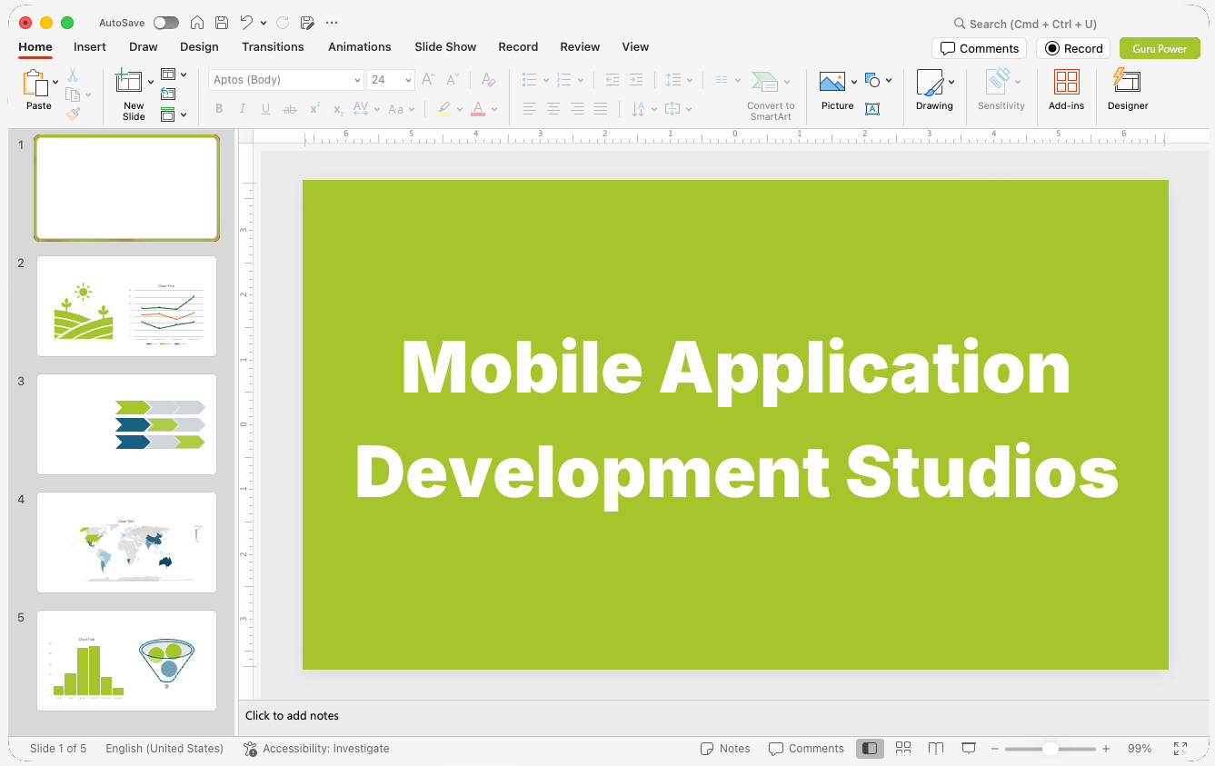Mobile Application Development Studios Presentations