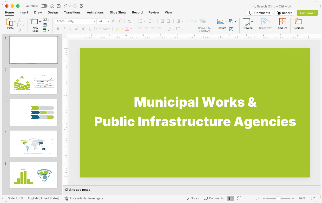 Municipal Works & Public Infrastructure Agencies Presentations