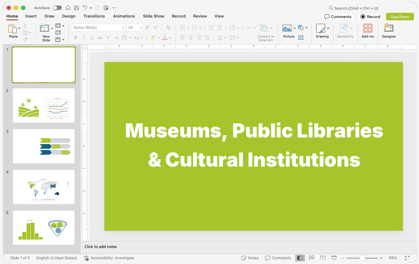 Museums, Public Libraries & Cultural Institutions Presentations