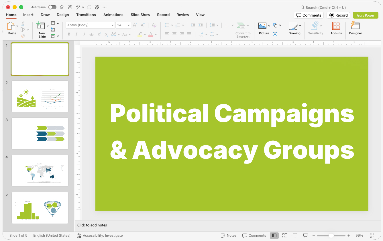 Political Campaigns & Advocacy Groups Presentations