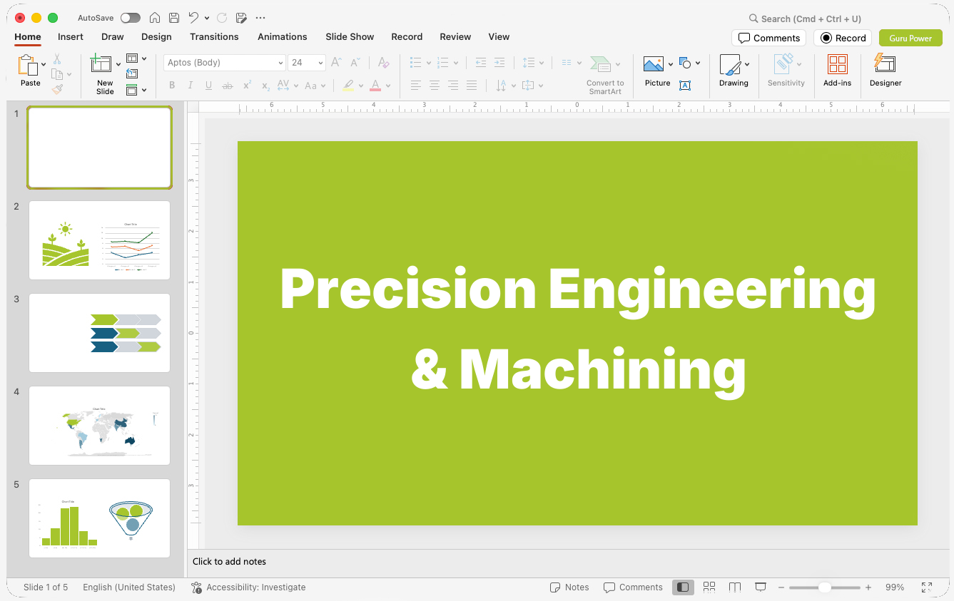 Precision Engineering & Machining Presentations