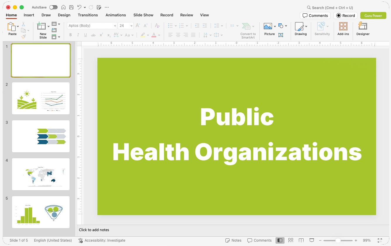 Public Health Organizations Presentations
