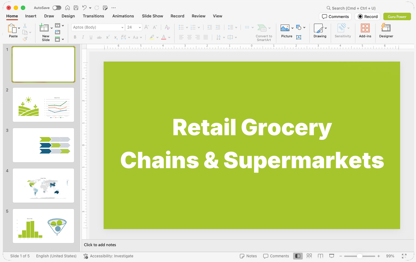 Retail Grocery Chains & Supermarkets Presentations