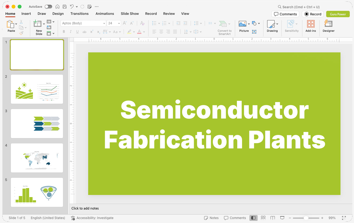 Semiconductor Fabrication Plants Presentations
