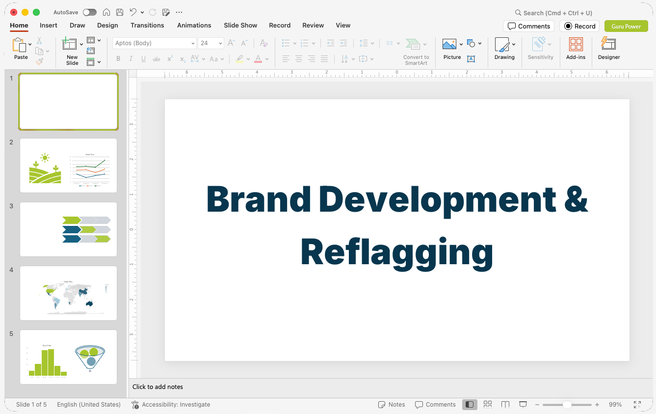 Brand Development & Reflagging Pitch