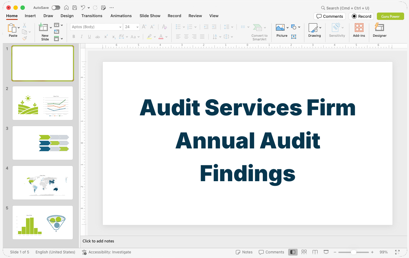 Audit Services Firm Annual Audit Findings Presentation