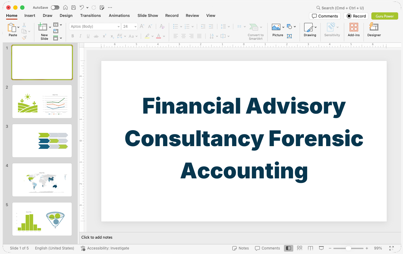 Financial Advisory Consultancy Forensic Accounting Presentation
