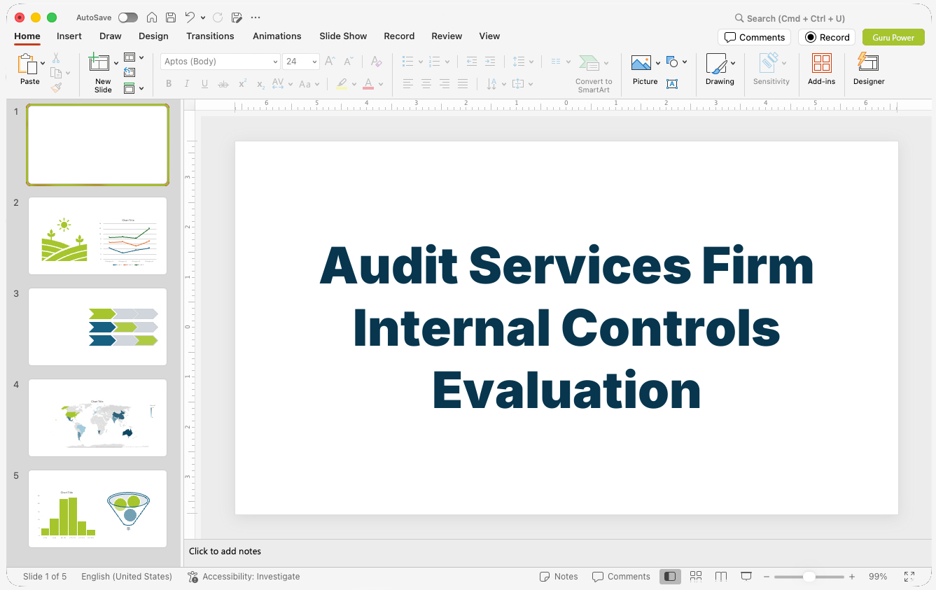 Audit Services Firm Internal Controls Evaluation Presentation
