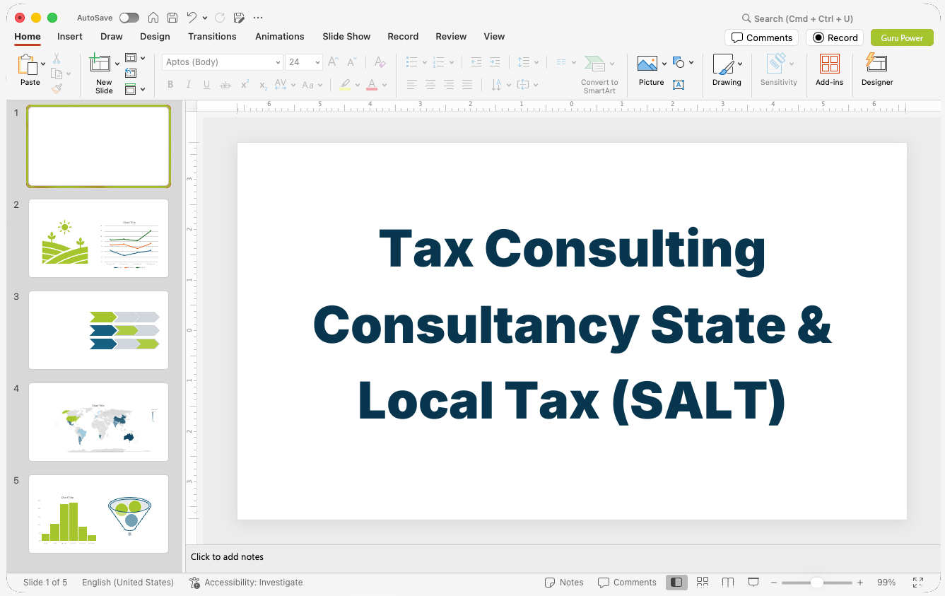 Tax Consulting Consultancy State & Local Tax (SALT) Presentation