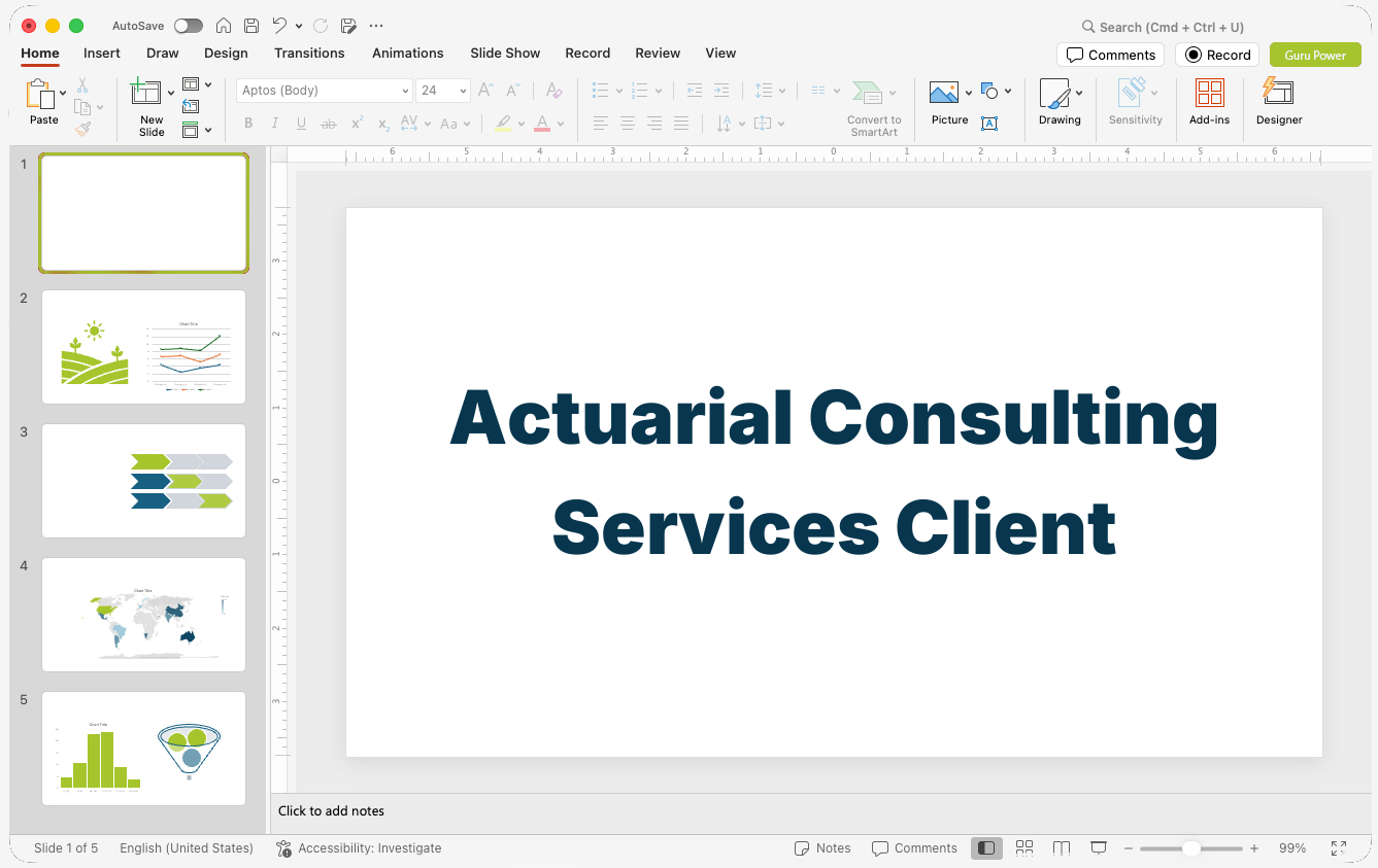 Actuarial Consulting Services Client Proposal Pitch-Deck