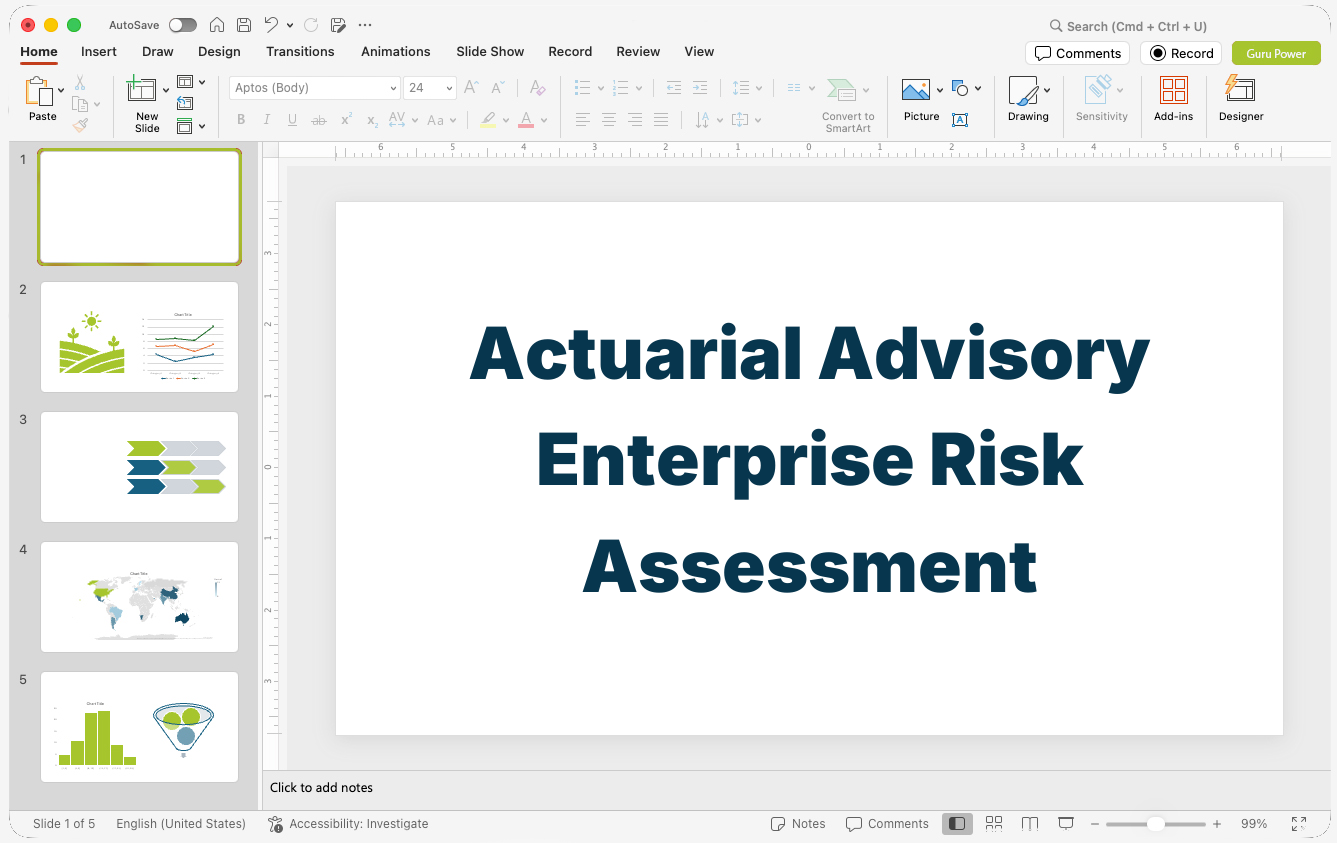 Actuarial Advisory Enterprise Risk Assessment Presentation