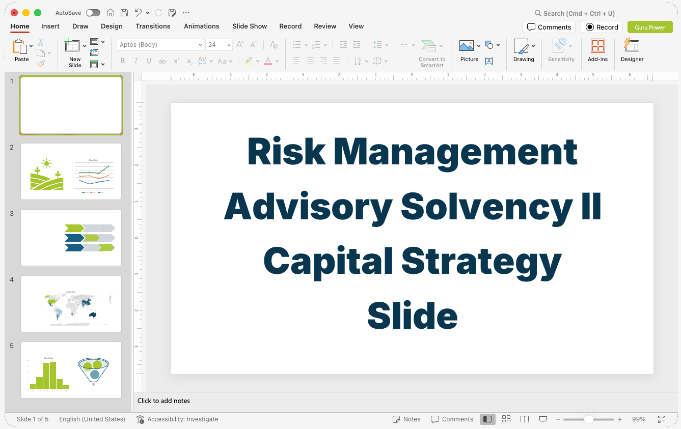 Risk Management Advisory Solvency II Capital Strategy Slide-Deck