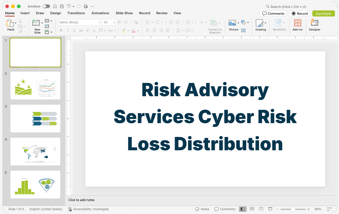 Risk Advisory Services Cyber Risk Loss Distribution Presentation