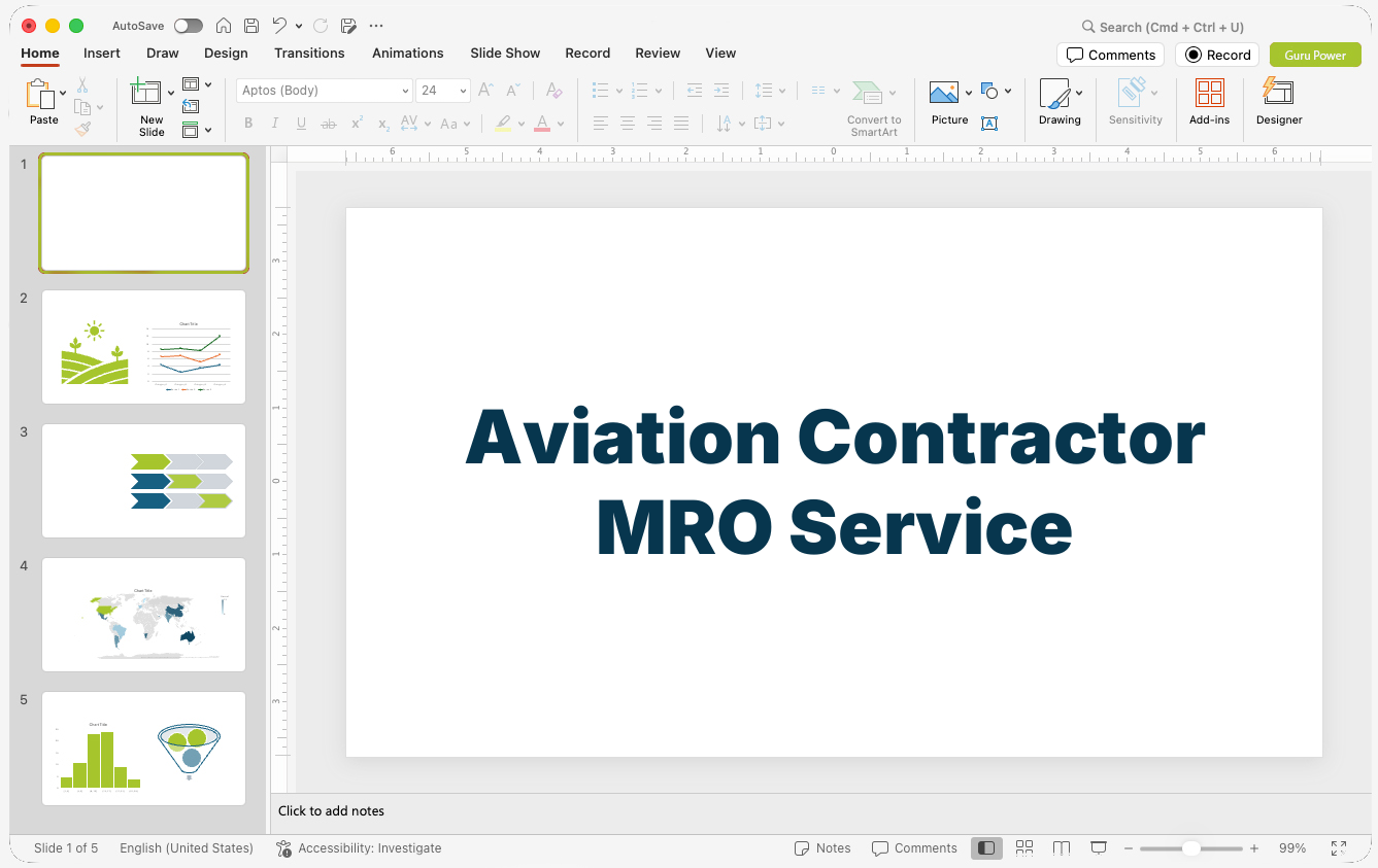 Aviation Contractor MRO Service Pitch-Deck