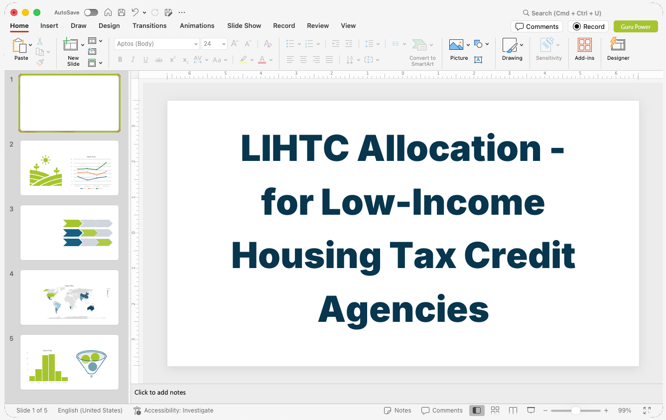 LIHTC Allocation Pitch-Deck for Low-Income Housing Tax Credit Agencies