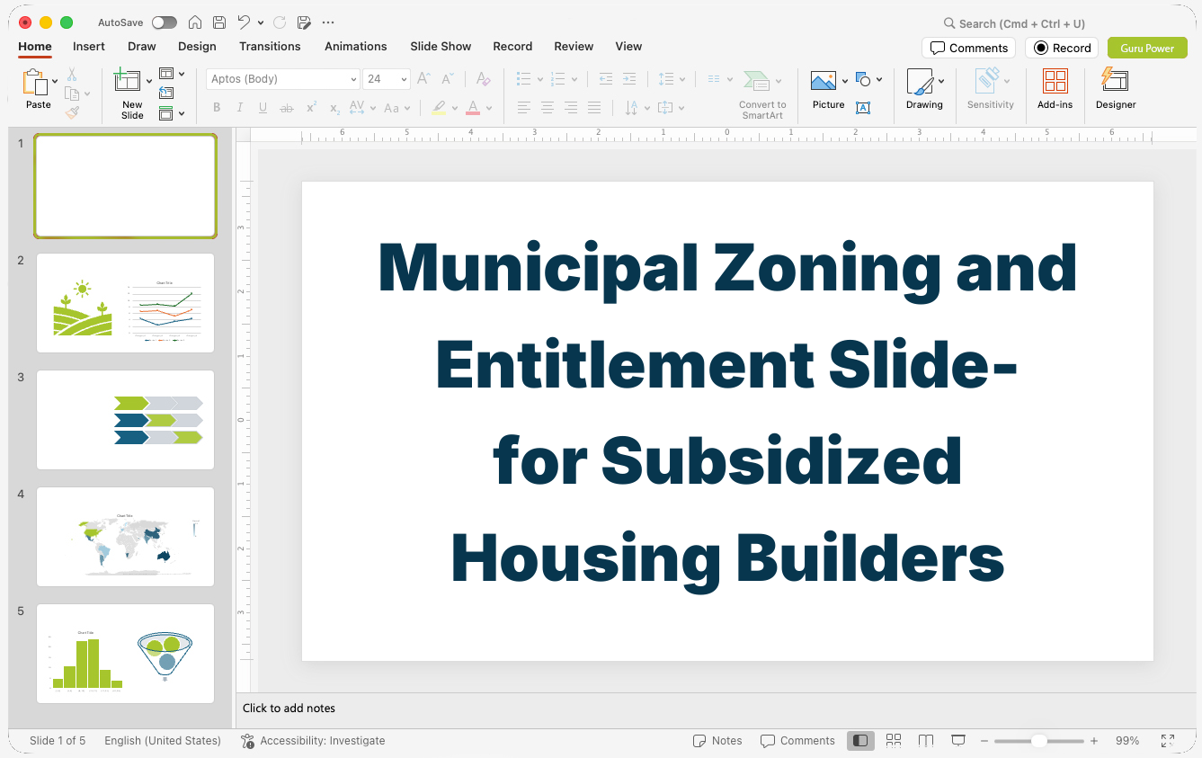Municipal Zoning and Entitlement Slide-Deck for Subsidized Housing Builders