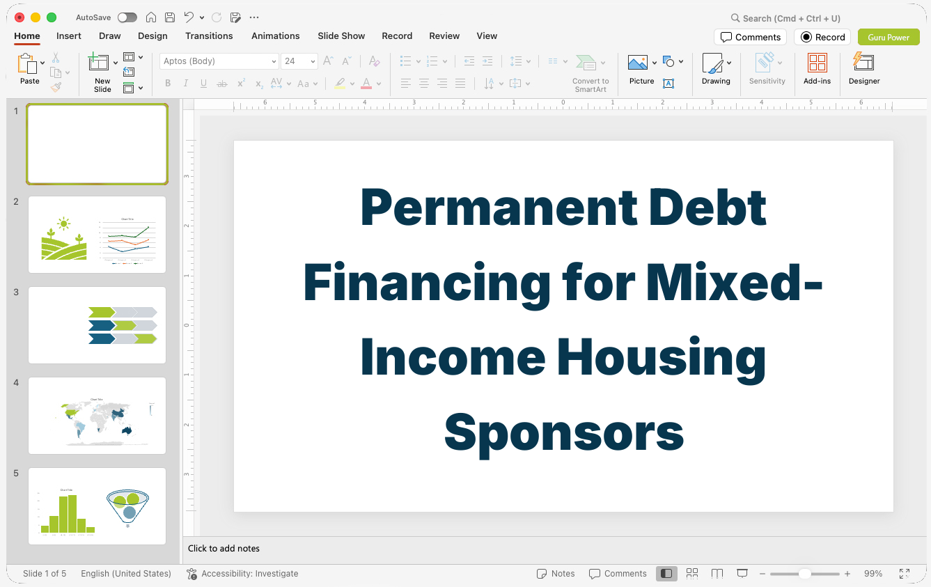 Permanent Debt Financing Presentation for Mixed-Income Housing Sponsors