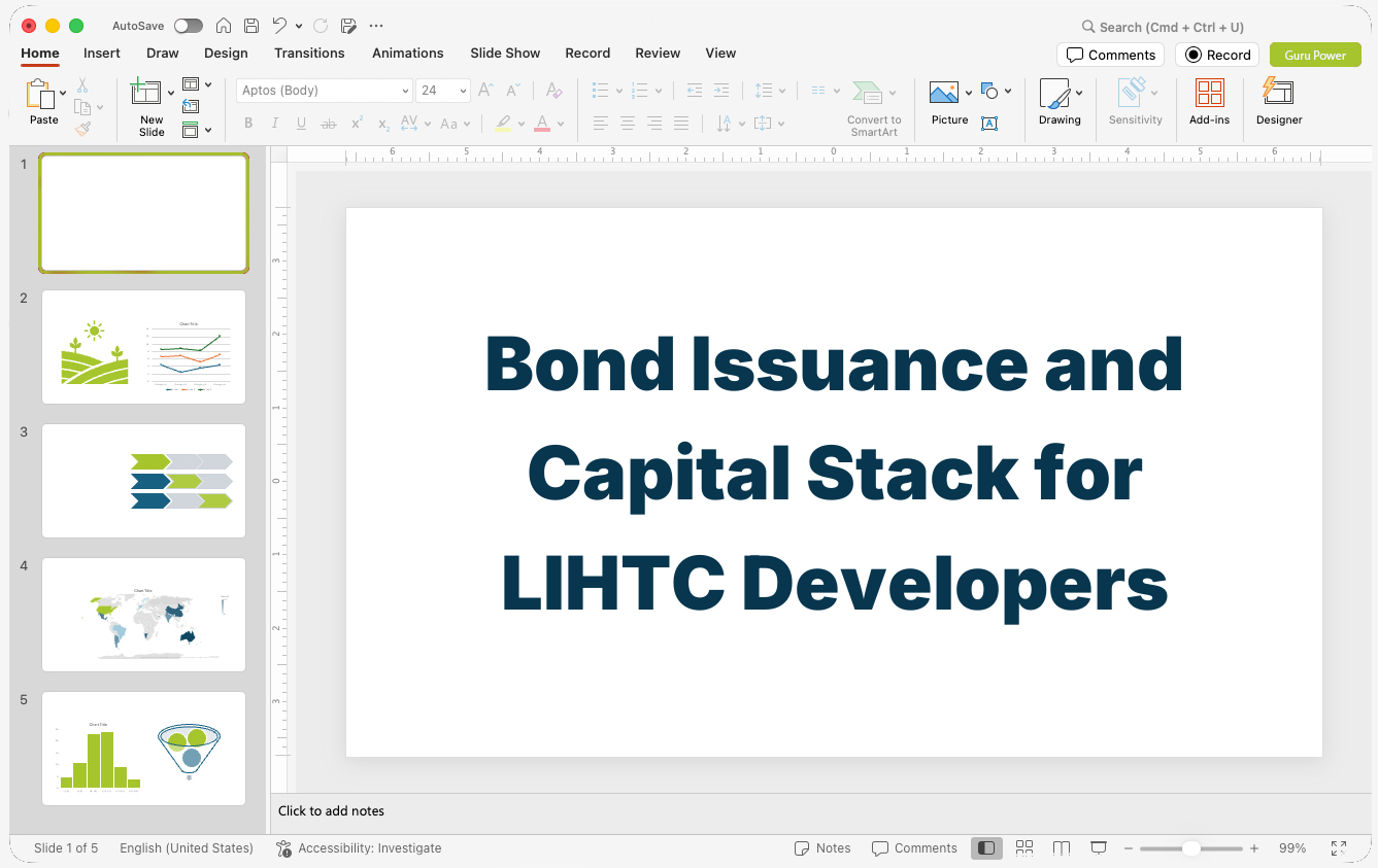 Bond Issuance and Capital Stack Presentation for LIHTC Developers