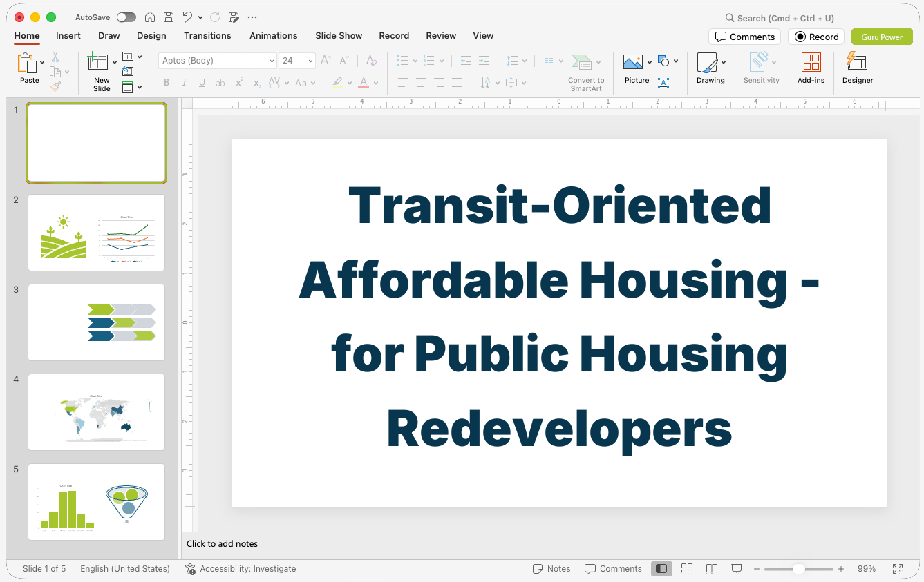 Transit-Oriented Affordable Housing Pitch-Deck for Public Housing Redevelopers