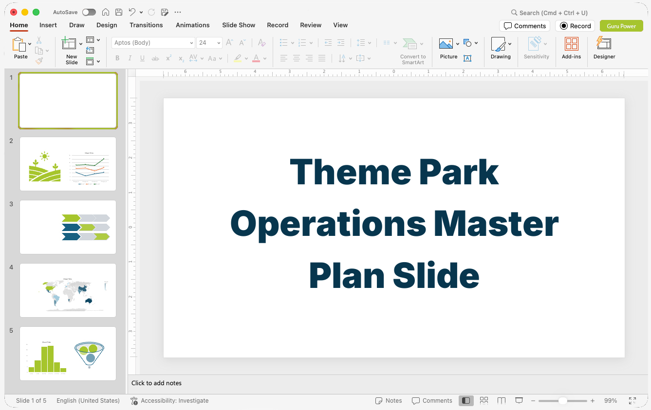Theme Park Operations Master Plan Slide Deck