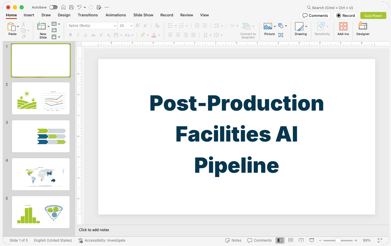 Post-Production Facilities AI Pipeline Presentation