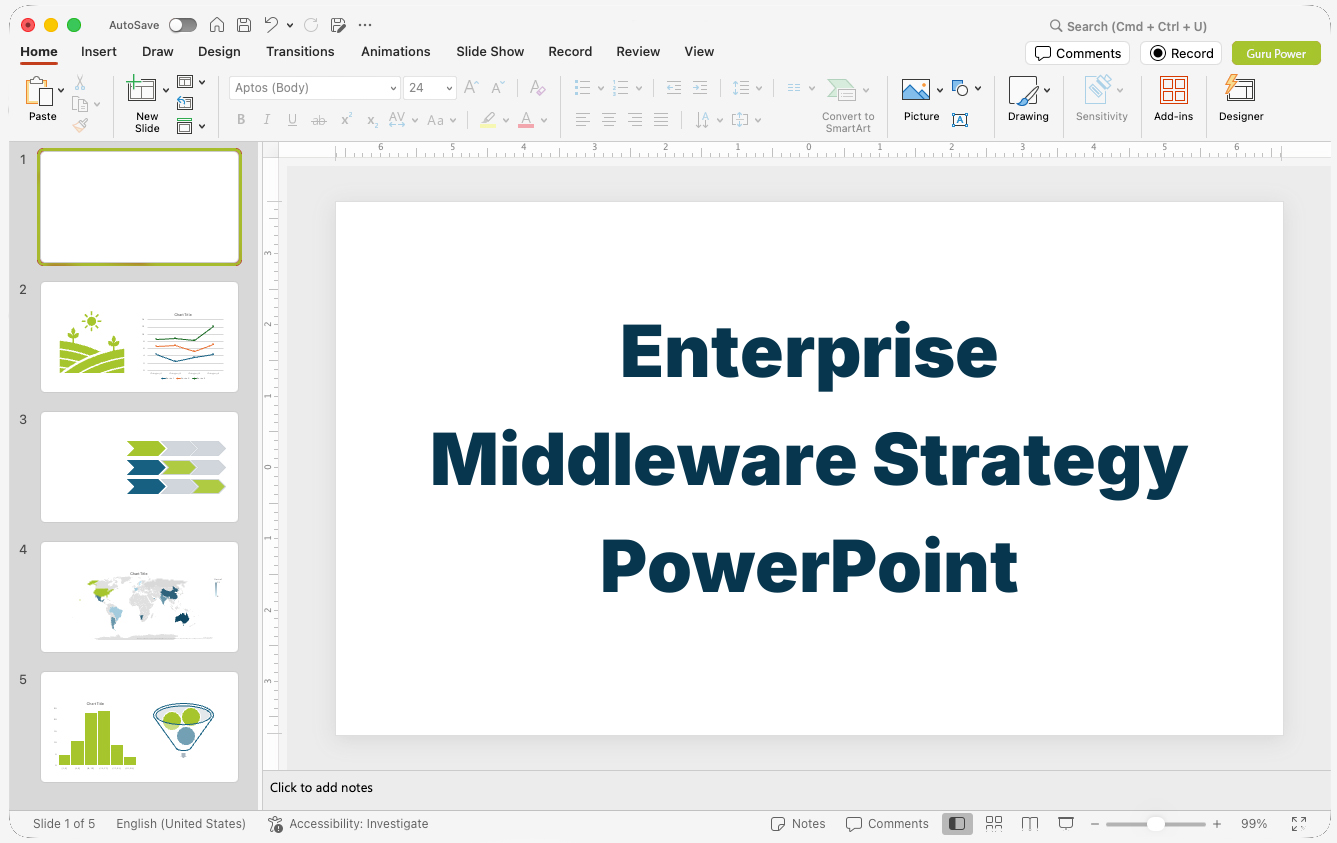 Enterprise Middleware Strategy PowerPoint