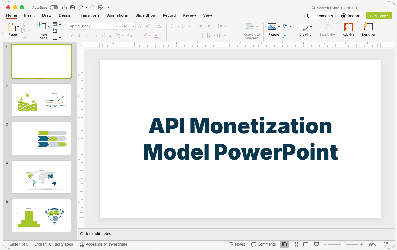 API Monetization Model PowerPoint