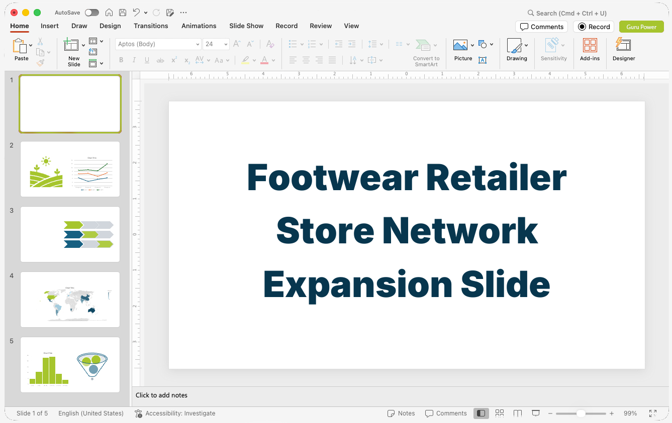 Footwear Retailer Store Network Expansion Slide-Deck