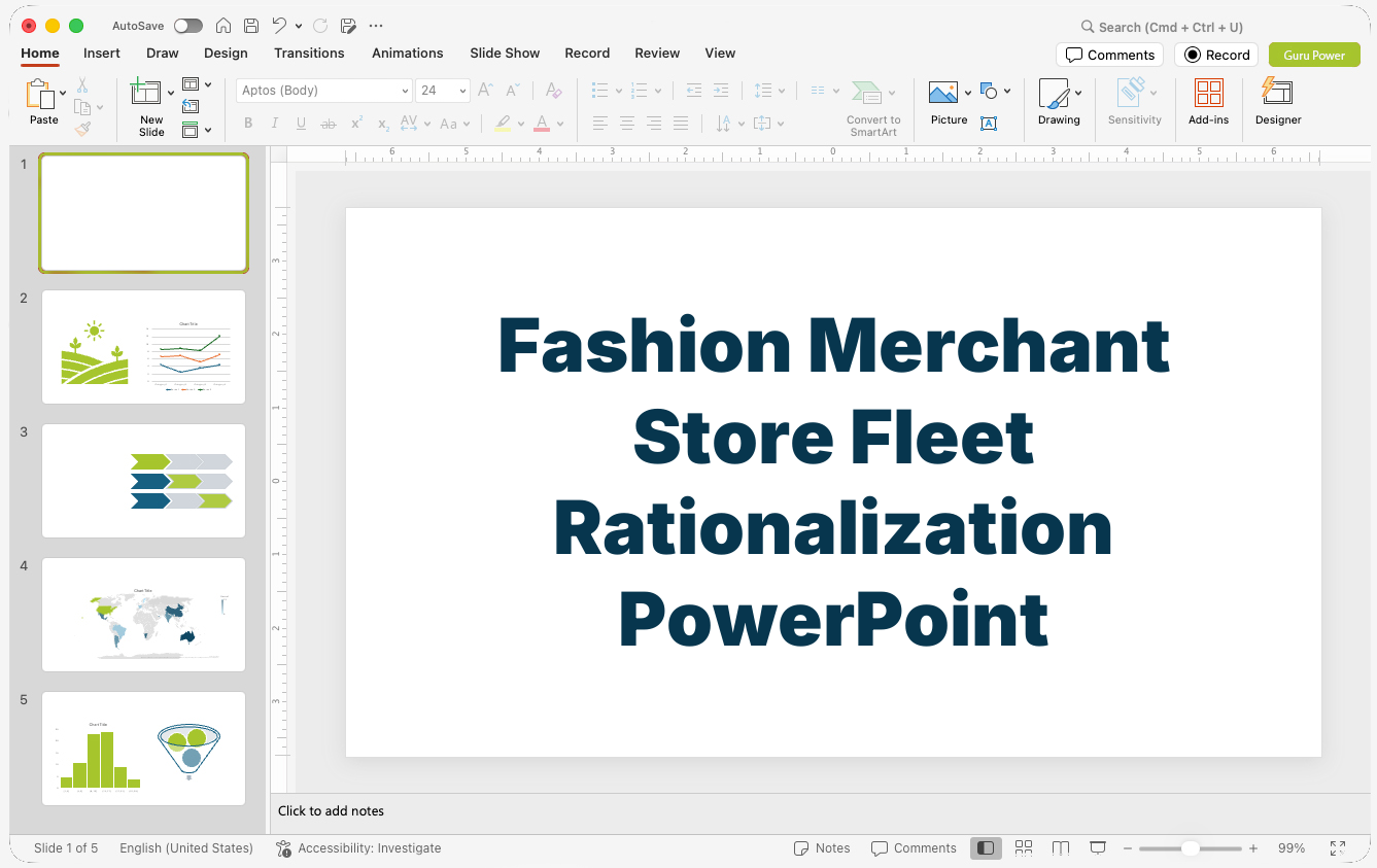Fashion Merchant Store Fleet Rationalization PowerPoint