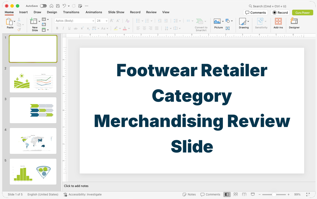 Footwear Retailer Category Merchandising Review Slide-Deck